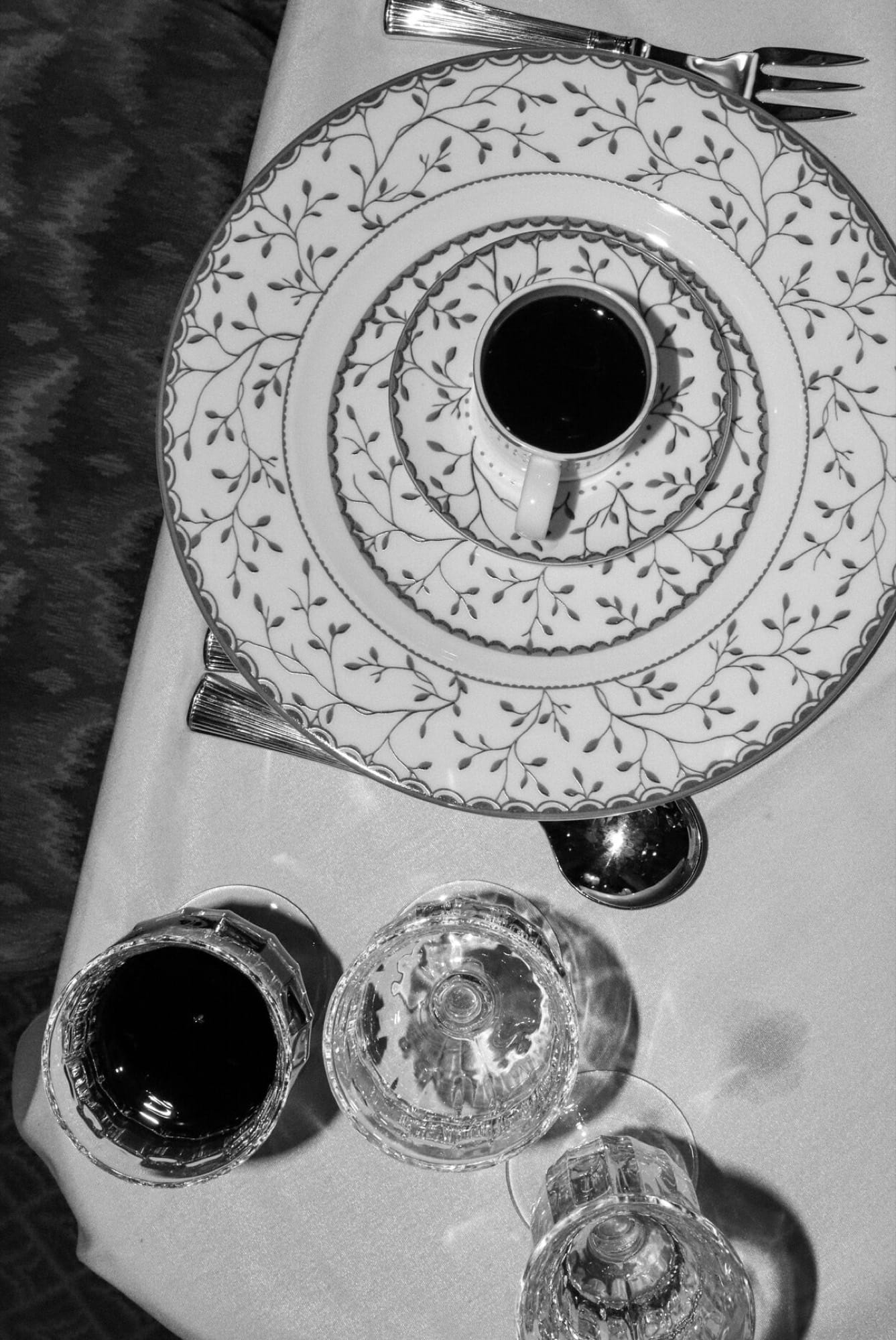 Vintage marquetry and brass fittings inside a Pullman carriage aboard British Pullman.