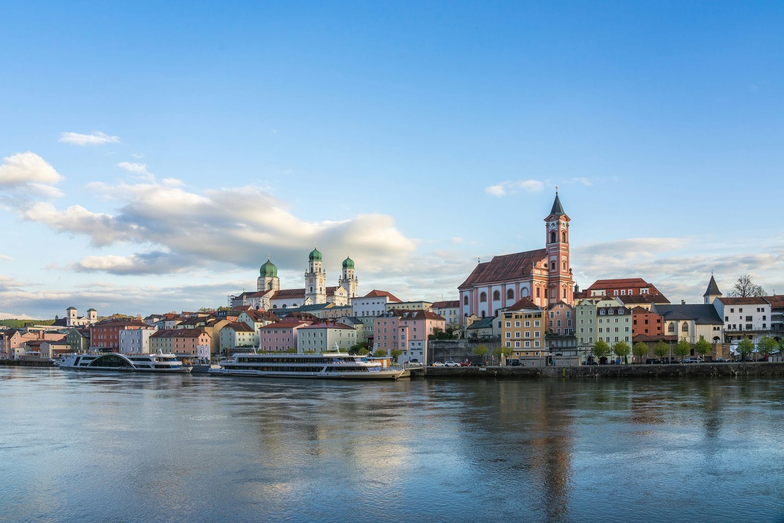 Passau, the three-river town where the Inn, the Ilz, and the Danube converge.