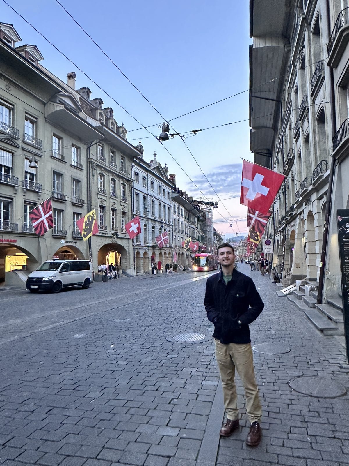 A quiet street in Bern's old town.