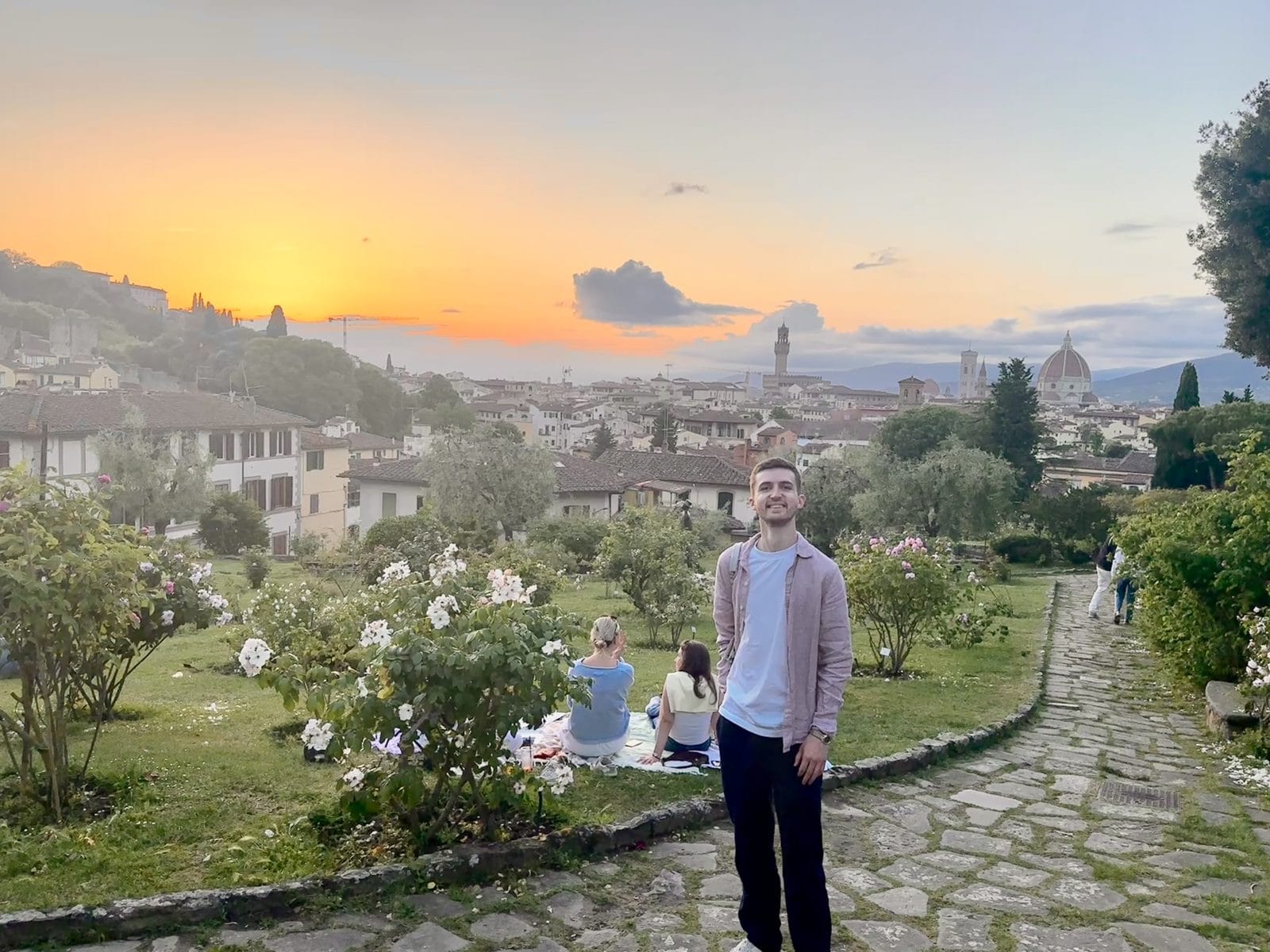 Florence at golden hour from Piazzale Michelangelo.
