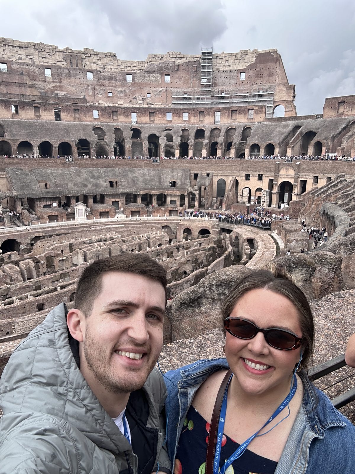 Bonnie and Shelby inside the Colosseum.
