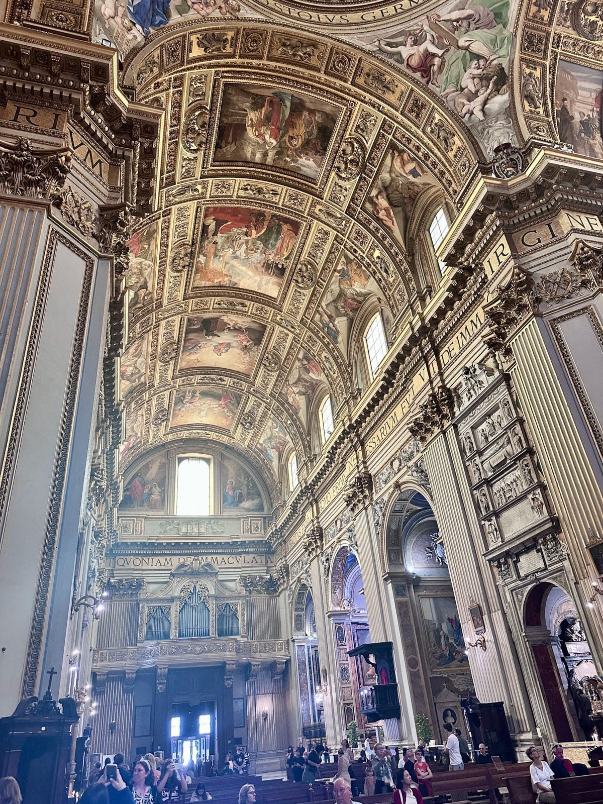 Inside a Roman basilica on the last full day.