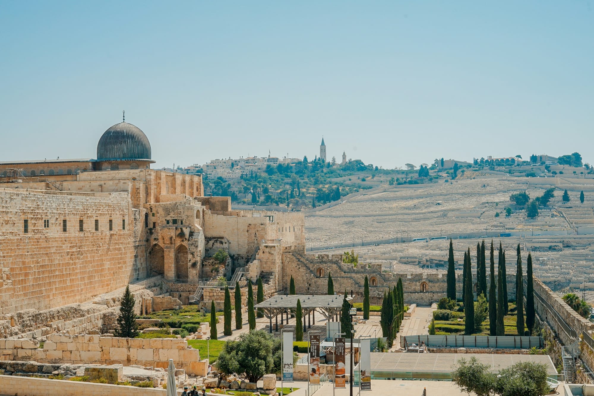 Old City of Jerusalem at sunset