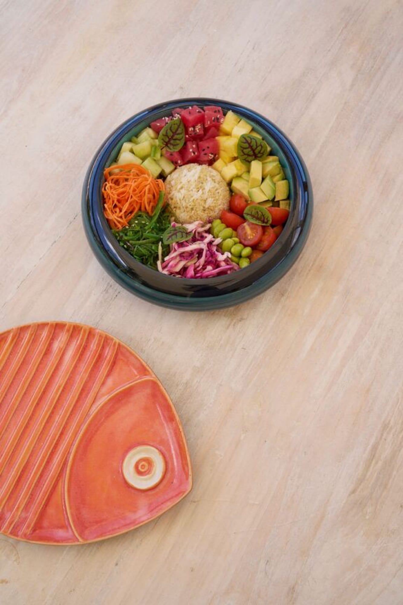 A plated Caribbean seafood course at La Samanna, French technique with island ingredients.