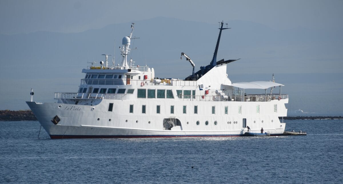 La Pinta, the 48-guest UnCruise vessel in the Galápagos Islands.